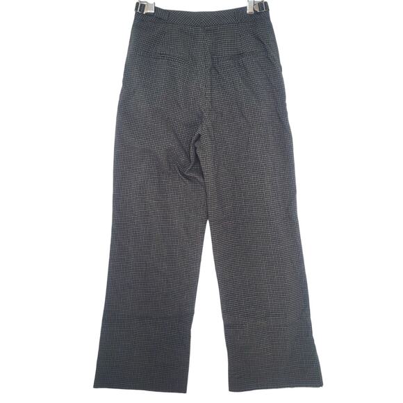 John Galt Plaid Wide Leg Trouser Pants Size S Dark Green Preppy Academia - Picture 2 of 9